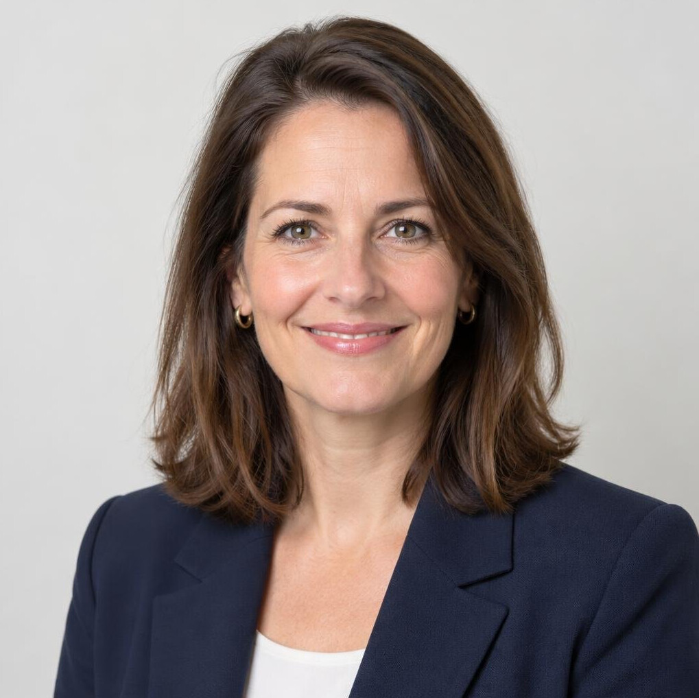 Portrait of a smiling woman in a business outfit